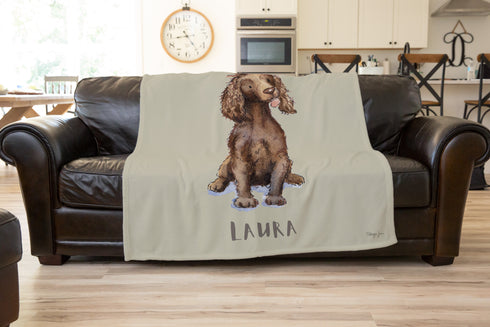 Cocker (Working) Liver Personalised Throw